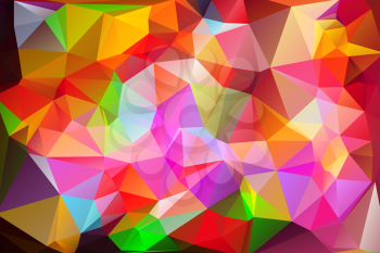 Vivid  multicolored rainbow abstract low poly geometric background