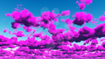 Vivid Purple Cloudscape
