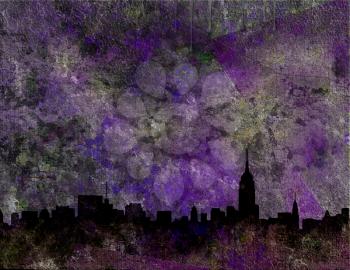 New York panorama. Modern abstract art. 3D rendering