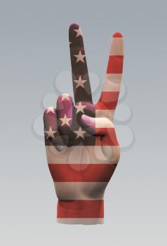 USA Peace Sign. 3D rendering