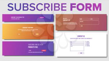 Subscribe Form Vector. Service System. Modern Template Illustration