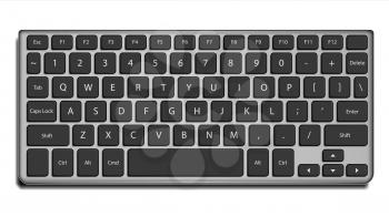 Laptop Keyboard Vector. Letters And Buttons. Isolated Illustration