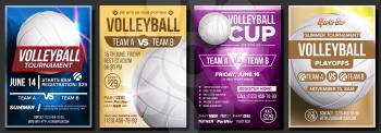 Volleyball Poster Vector. Design For Sport Cafe, Pub, Bar Promotion. Beach. Volleyball Ball. Modern Tournament. Championship Label A4 Size. Volley. Game Banner Template Advertising Illustration
