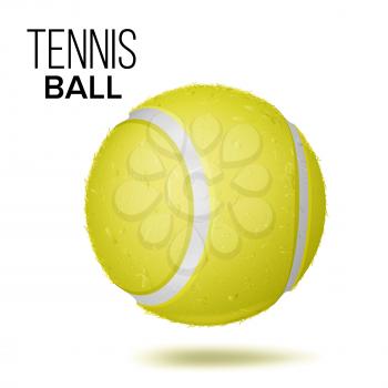 Tennis Ball Vector. Sport Game, Fitness Symbol Illustration