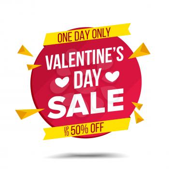 Valentine s Day Sale Banner Vector. Shopping Love Background. Discount Special February 14 Offer Sale Banner. Product Discounts On Websites. Isolated Illustration
