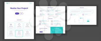 Website Template Vector. Page Business Technology. Landing Web Page. Creative Modern Layout. Payment Plan. Engineering Growth. Example Brand. Illustration