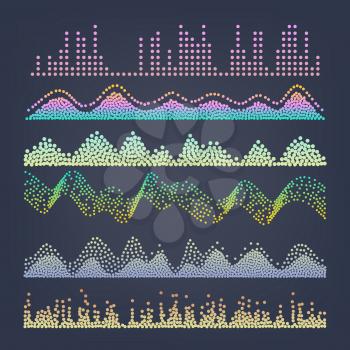 Sound Waves Vector. Classic Melody Sound Wave From Equalizer. Illustration