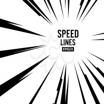 Comic Speed Lines Vector. Explosion Vector Illustration.