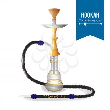 Hookah Vector. Classic Egyptian, Arabic Style. Isolated On White Background