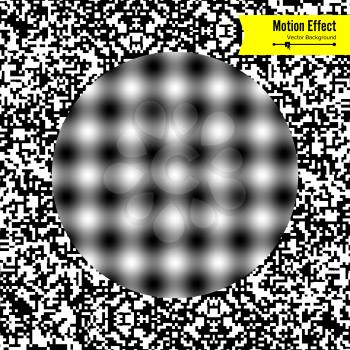 Optical Illusion. Vector 3d Art. Distortion Dynamic Effect. Geometric Magic Background