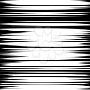 Manga Speed Lines Vector. Grunge Ray Illustration. Black And White. Space For Text. Comic Book Radial Lines Background Frame. Superhero Action. Explosion