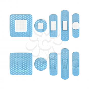 Medical Patch Vector. Bandage In Different Shape.