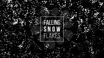 Snow Splash Background. Winter Snowed Vector Illustration. Falling Christmas White Snowflake