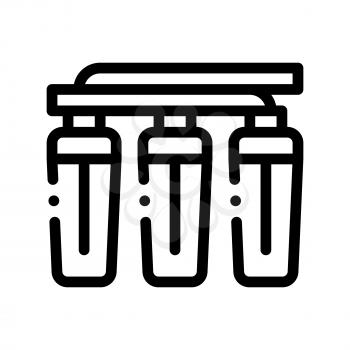 Water Final Microfilter Vector Sign Thin Line Icon. Water Microfilter, Filter Clearing Linear Pictogram. Recycling Environmental Ecosystem Plumbing Industry Monochrome Contour Illustration