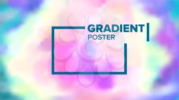 Gradient Fluid Background Vector. Colorful Geometric Shape. Blurred Mixture. Liquid Design Illustration