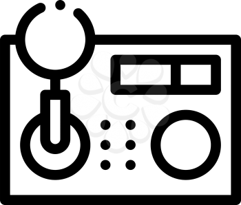 research broken radio icon vector. research broken radio sign. isolated contour symbol illustration