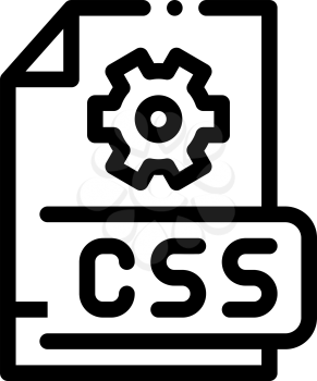 front end css code icon vector. front end css code sign. isolated contour symbol illustration