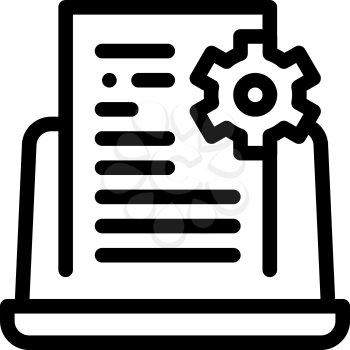 front end technical tasks icon vector. front end technical tasks sign. isolated contour symbol illustration
