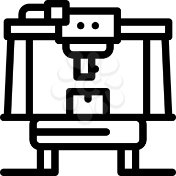 manufacturing machine icon vector. manufacturing machine sign. isolated contour symbol illustration