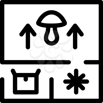 mushroom farm planning icon vector. mushroom farm planning sign. isolated contour symbol illustration