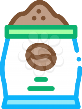 coffee production bag icon vector. coffee production bag sign. color symbol illustration