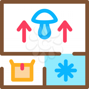mushroom farm planning icon vector. mushroom farm planning sign. color symbol illustration