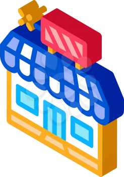 firework shop icon vector. isometric firework shop sign. color isolated symbol illustration