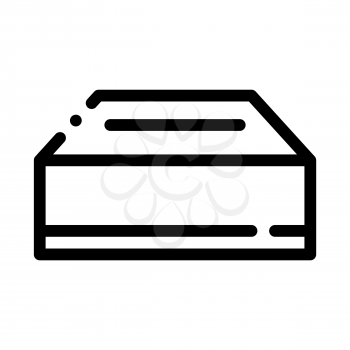 Delivery Container Packaging Element Vector Icon Thin Line. Carton Open And Closed Packaging Concept Linear Pictogram. Parcel, Box Shipping Equipment Monochrome Contour Illustration