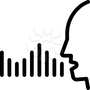 Human Voice Diagnostics Control Icon Vector Thin Line. Contour Illustration