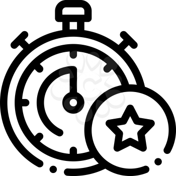 Bonus Stopwatch Concept Icon Vector. Outline Bonus Stopwatch Concept Sign. Isolated Contour Symbol Illustration