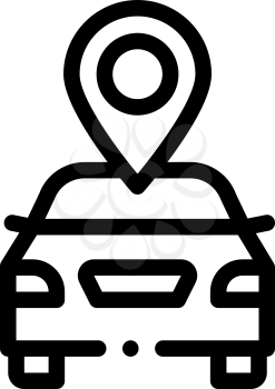 Geolocation Machines Logo Icon Vector. Outline Geolocation Machines Logo Sign. Isolated Contour Symbol Illustration