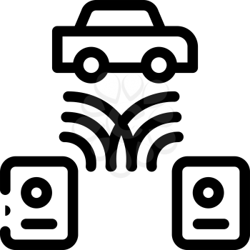 Code Car Grabber Icon Vector. Outline Code Car Grabber Sign. Isolated Contour Symbol Illustration