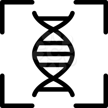 Human DNA Testing Icon Vector. Outline Human DNA Testing Sign. Isolated Contour Symbol Illustration