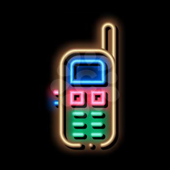 Cellular Telephone Symbol neon light sign vector. Glowing bright icon Cellular Telephone Symbol sign. transparent symbol illustration