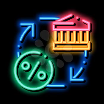 Credit Building Exhange neon light sign vector. Glowing bright icon Credit Building Exhange sign. transparent symbol illustration