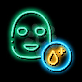 Moisturizing Face Mask neon light sign vector. Glowing bright icon Moisturizing Face Mask sign. transparent symbol illustration