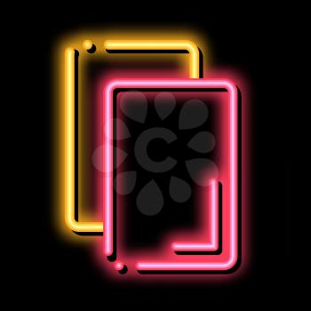 Cards Notice Or Remove neon light sign vector. Glowing bright icon Cards Notice Or Remove sign. transparent symbol illustration