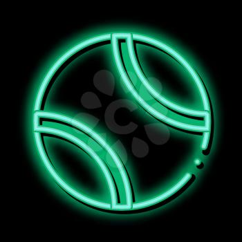 Tennis Play Ball neon light sign vector. Glowing bright icon Tennis Play Ball sign. transparent symbol illustration
