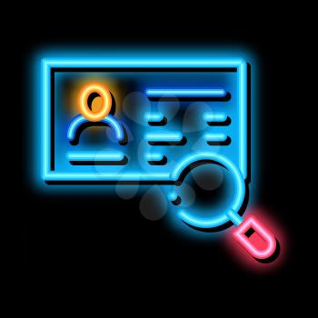Passport Research neon light sign vector. Glowing bright icon Passport Research sign. transparent symbol illustration