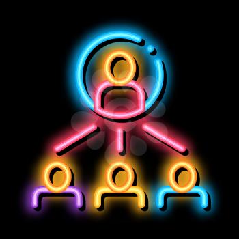 Human Meeting neon light sign vector. Glowing bright icon Human Meeting sign. transparent symbol illustration