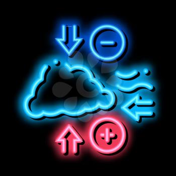 Air Pressure neon light sign vector. Glowing bright icon Air Pressure isometric sign. transparent symbol illustration