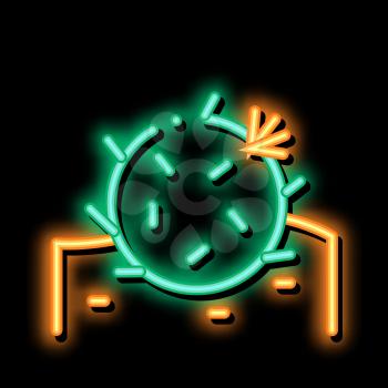 Cactus neon light sign vector. Glowing bright icon Cactus sign. transparent symbol illustration