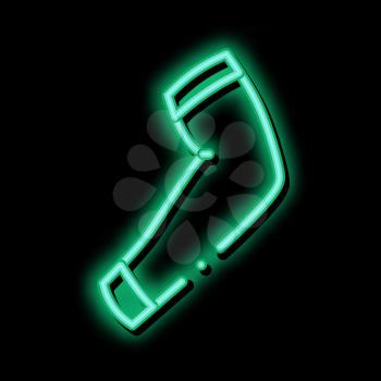 Knee Pad neon light sign vector. Glowing bright icon Knee Pad sign. transparent symbol illustration