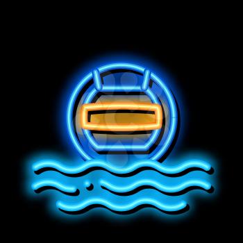 Water Volleyball neon light sign vector. Glowing bright icon Water Volleyball sign. transparent symbol illustration