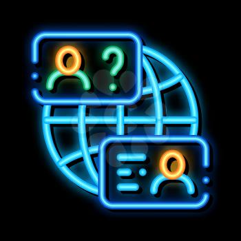 World Aid Forum neon light sign vector. Glowing bright icon World Aid Forum sign. transparent symbol illustration