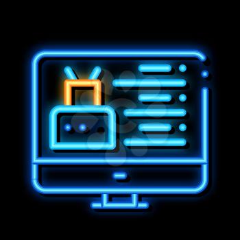Robotics Web Site neon light sign vector. Glowing bright icon Robotics Web Site sign. transparent symbol illustration