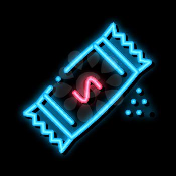 Sugar Bag neon light sign vector. Glowing bright icon Sugar Bag sign. transparent symbol illustration