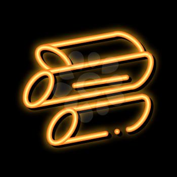 Sliced Canes neon light sign vector. Glowing bright icon Sliced Canes sign. transparent symbol illustration