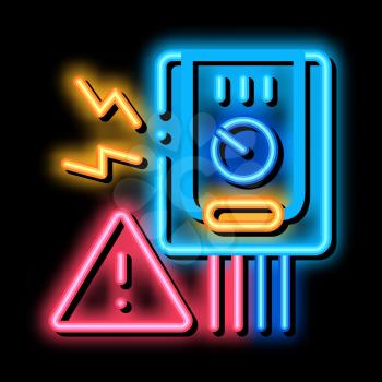Short Circuit neon light sign vector. Glowing bright icon Short Circuit sign. transparent symbol illustration
