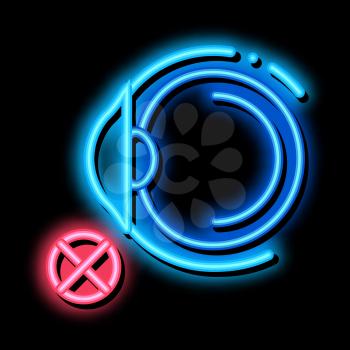 Eyeball Glaucoma neon light sign vector. Glowing bright icon Eyeball Glaucoma Sign. transparent symbol illustration